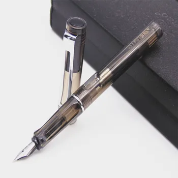 Перьевая ручка JINHAO 599 прозрачная черная студенческая новая