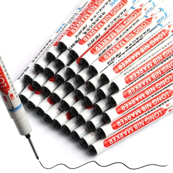3 шт. / компл. длинных ручек-маркеров для деревообработки в ванной комнате, многоцелевой набор ручек-маркеров для глубоких отверстий, красные / черные / синие чернила 9916