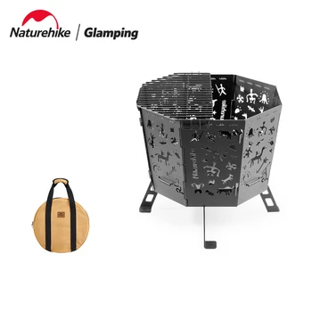 Складной стол для камина Naturehike, переносная и съемная дровяная печь для обогрева, подставка для камина, плита для пикника