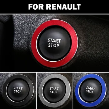 Кнопка Включения Зажигания Двигателя Автомобиля Для Renault Koleos Kadjar Megane 2 Sandero Duster Ring Cover Cap Circle Для Укладки Автомобилей