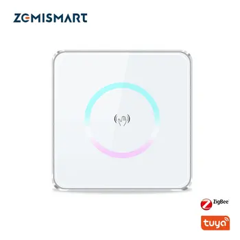 Zemismart Zigbee EU Smart Wave Switch Требуется Концентратор Tuya С нейтральным Прерывателем Поддержка Голосового управления Siri Alexa Google Home